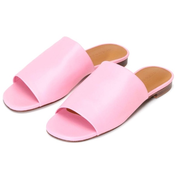 CLERGERIE Itou 3 Leather Mule Slide Sandals in Pigment Pink Size 40 / US 9.5 - Picture 1 of 3
